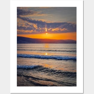 Vibrant sunrise at the Bulgarian coastline Posters and Art